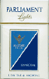 Parliament Lights (Aqua Blue) Cigarettes pack