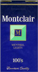 MONTCLAIR LIGHT MENTHOL 100 Cigarettes pack